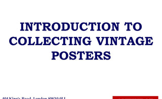 Introduction to Collecting Posters