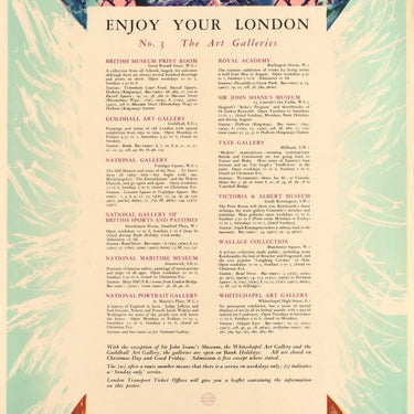 LT Enjoy Your London No 3 The Art Galleries