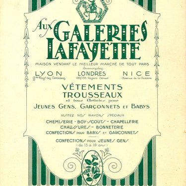 Galeries Lafayette Sports d'Hiver Winter Sports Children Art Deco