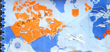 Empire Marketing Board Imperial Airways Map Cables Wireless