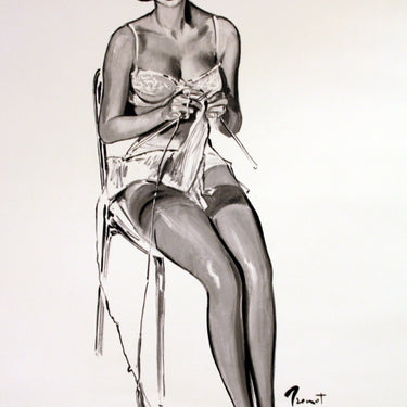 Pin Up Girl Knitting