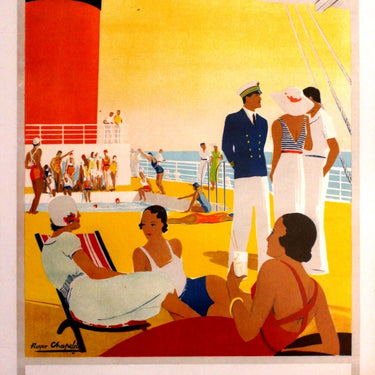 French Line Transatlantic Art Deco