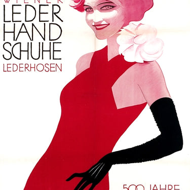 Leather Gloves Lady Art Deco Vienna