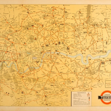 LT London Transport Tramways Map