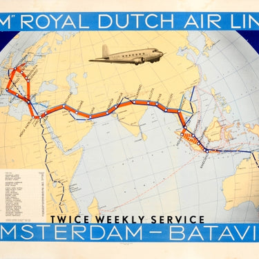 KLM Amsterdam Batavia Route 1935