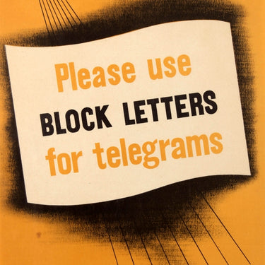 Block Letters For Telegrams GPO