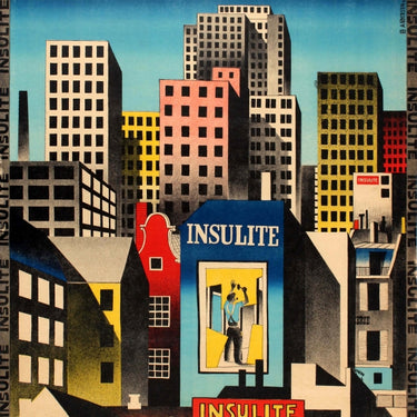 Insulite Insulation Plate Art Deco