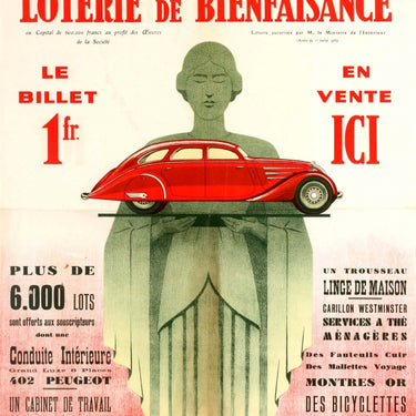 Lottery France Art Deco Peugeot 402