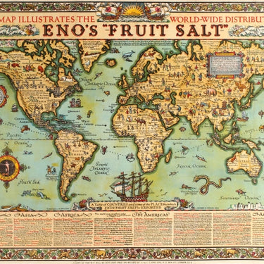 Eno's Fruit Salt Illustrated World Map