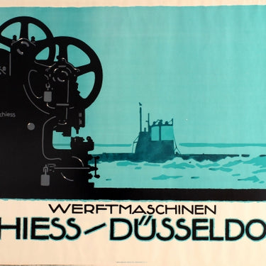 Schiess Dusseldorf Shipyard Machinery Submarine Ludwig Hohlwein