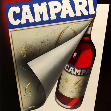 Bitter Campari Aperitif Label Carlo Fisanotti