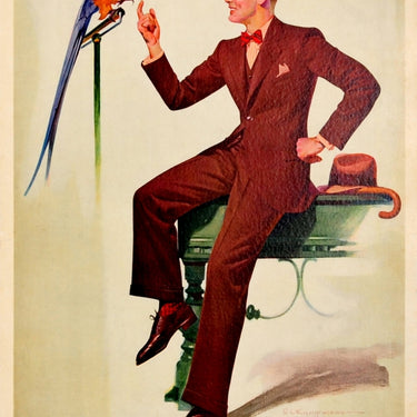 Schloss Bros &amp; Co Fashion Man With Parrot