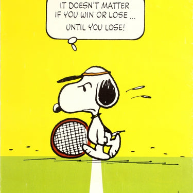 Snoopy Tennis Win Or Lose Schulz