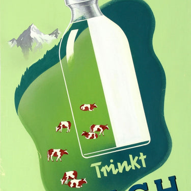 Drink Milk Midcentury Modern Trinkt Milch