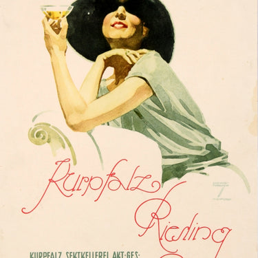 Riesling Wine Art Deco Ludwig Hohlwein