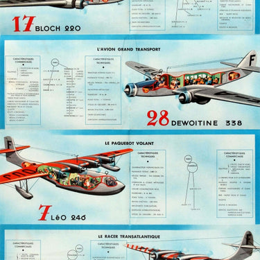 Air France Flying Boats Plane Cutaway