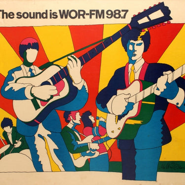 WOR FM 98.7 Radio USA Psychedelic Mod Design Milton Glaser