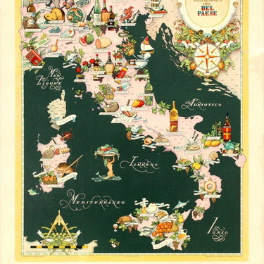 Gastronomic Map Of Italy Galbani