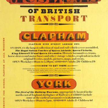 Museums of British Transport Clapham York Swindon