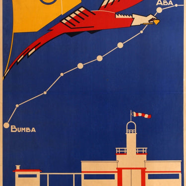 Congo Airline Aeronautique du Nord-Est Congolais Art Deco