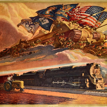 Forward Pennsylvania Railroad Victory WWII Dean Cornwell