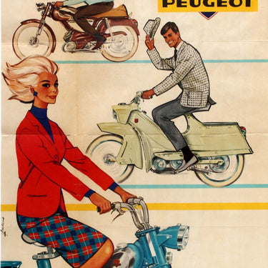 Peugeot Mopeds Scooter Couronne Midcentury