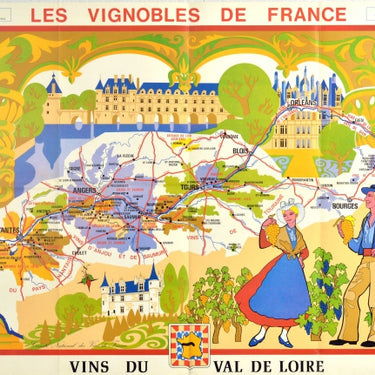 Vineyards Of The Loire Valley France Wine Map