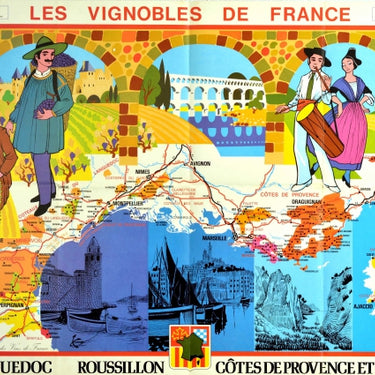 Vineyards Of Languedoc Roussillon Provence Corsica France Wine Map