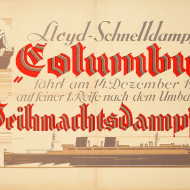 Lloyd Schnelldampfer Columbus Steamship Art Deco