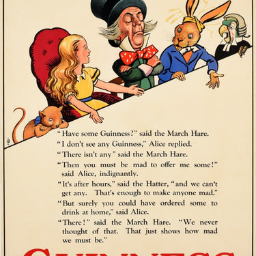 Guinness Is Good For You Alice In Wonderland Mad Hatter Gilroy
