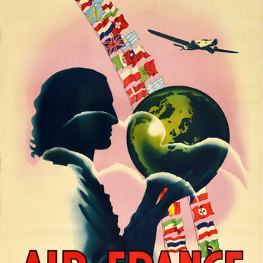 Air France Passengers Mail Freight Art Deco