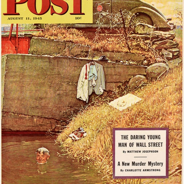 Saturday Evening Post Swimming Hole Norman Rockwell