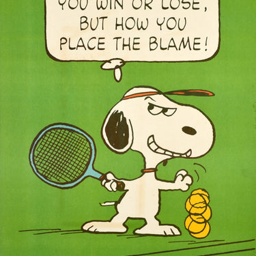 Snoopy Tennis Win Lose Blame