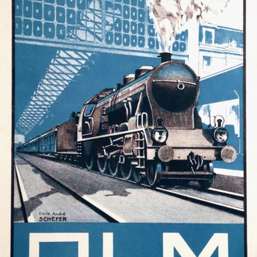 PLM Railway Steam Locomotive Art Deco