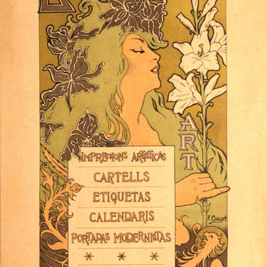 Carreras Lithography Art Nouveau Catalonia