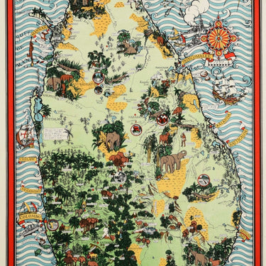 Ceylon Map Tea Bureau MacDonald Gill