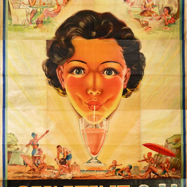 Ovaltine Cold Refreshing Drink Art Deco