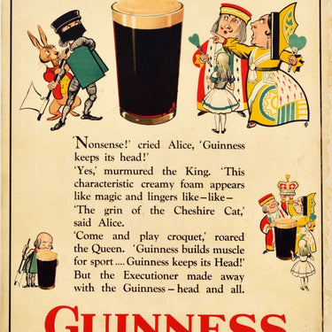 Guinness Keeps Its Head Alice In Wonderland