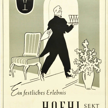 Hoehl Sekt Champagne Sparkling Wine Waiter