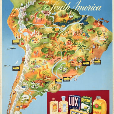 Unilever South America Illustrated Map