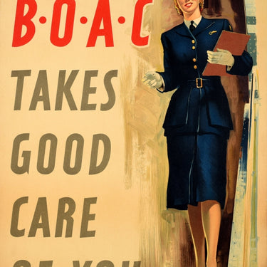 BOAC Takes Good Care Of You Stewardess Worsley