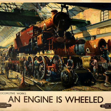 An Engine Is Wheeled Terence Cuneo