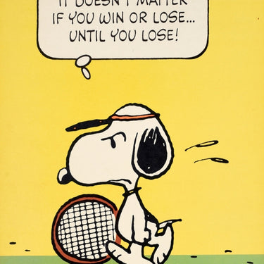 Snoopy Win or Lose Charles Schulz Tennis