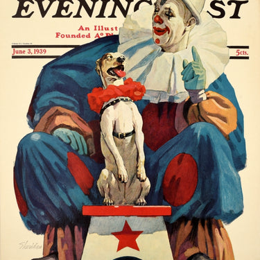 Saturday Evening Post Clown Pooch John Sheridan