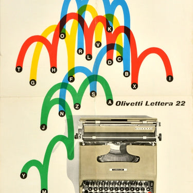 Olivetti Lettera 22 Typewriter Alphabet