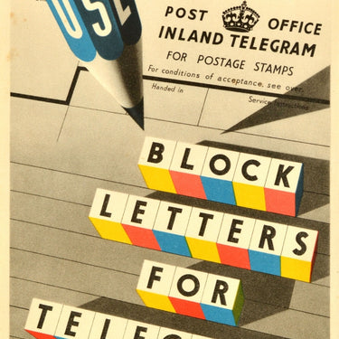 Use Block Letters For Telegrams GPO