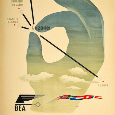 British European Airways BEA Midcentury Hans Schleger