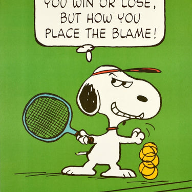 Snoopy Win Lose Blame Tennis