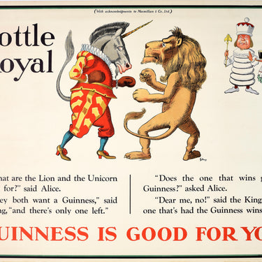Guinness Bottle Royal John Gilroy Alice In Wonderland Boxing