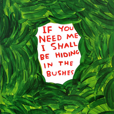 David Shrigley If You Need Me I Shall Be Hiding In The Bushes
